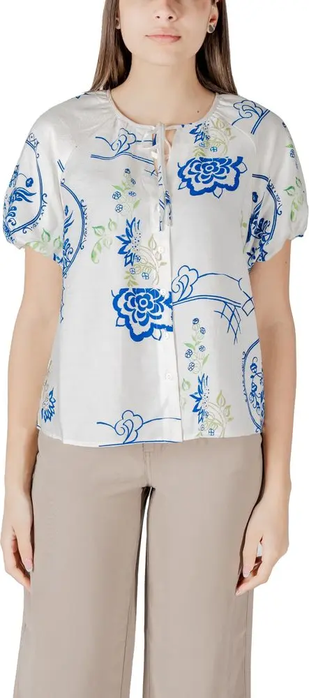 White Viscose Shortsleeve Shirt