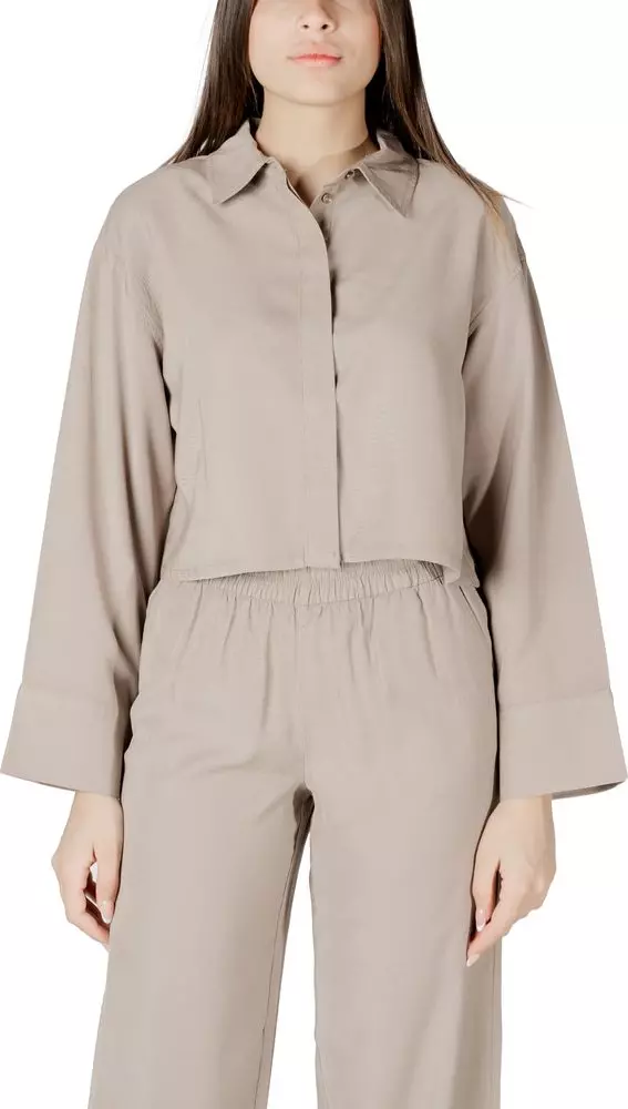 Beige Viscose Blouse
