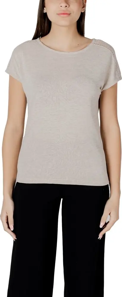 Beige Polyester T-Shirt