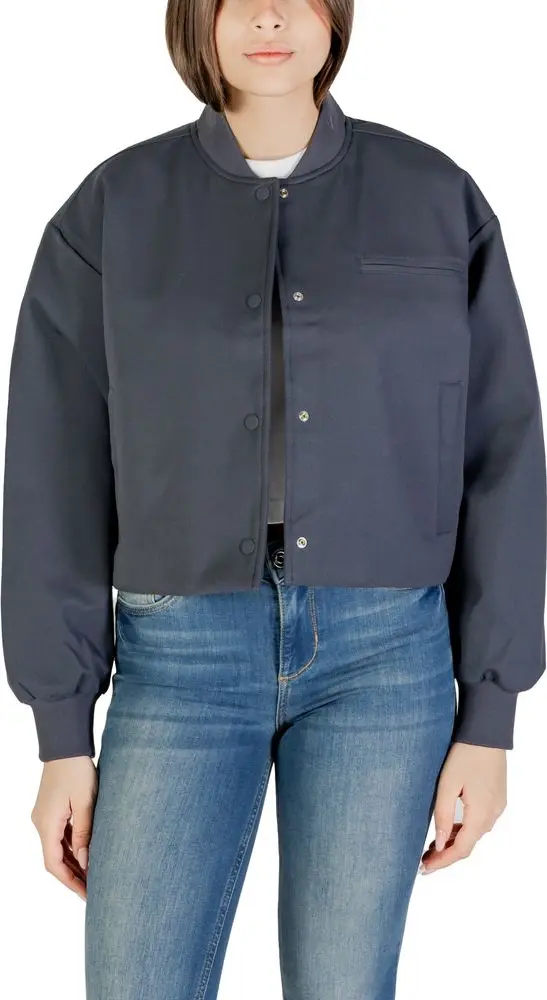 Gray Recycled Polyester Bomber