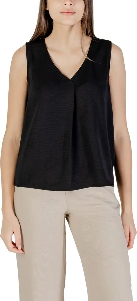 Black Recycled Polyester Tank Tops