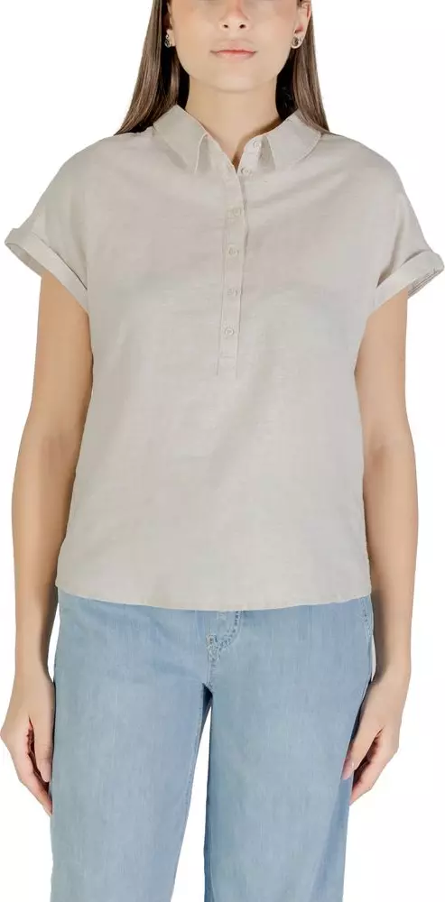 Beige Linen Blouse