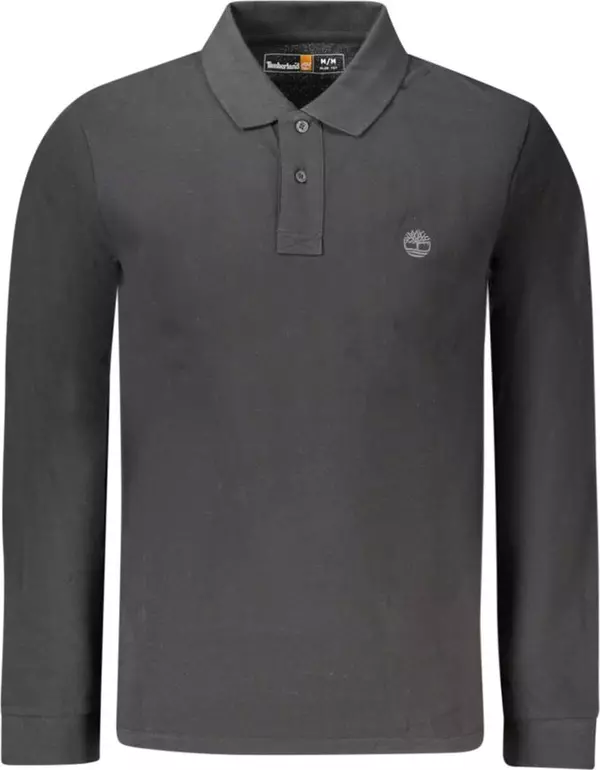 Black Cotton Men's Polo Shirt