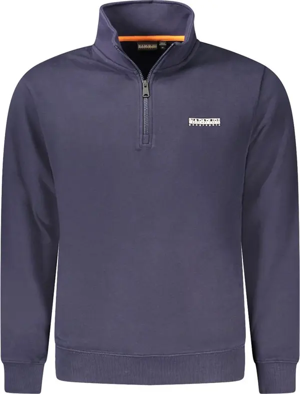 Blue Cotton Men Sweatshirt