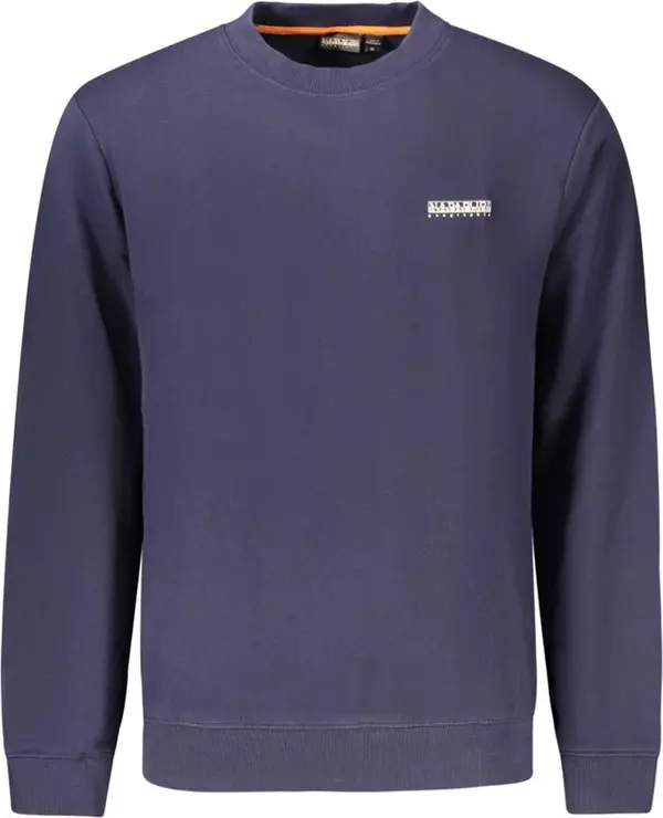 Blue Cotton Men Sweatshirt