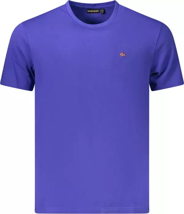 Blue Cotton Men's T-Shirt