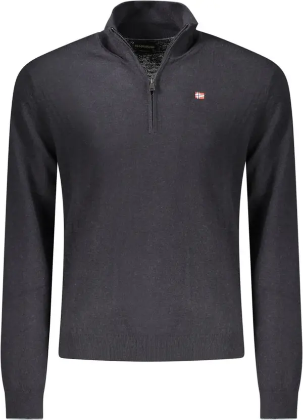 Black Wool Mens Sweater