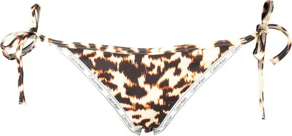 Beige Polyester Women's Swim Brief