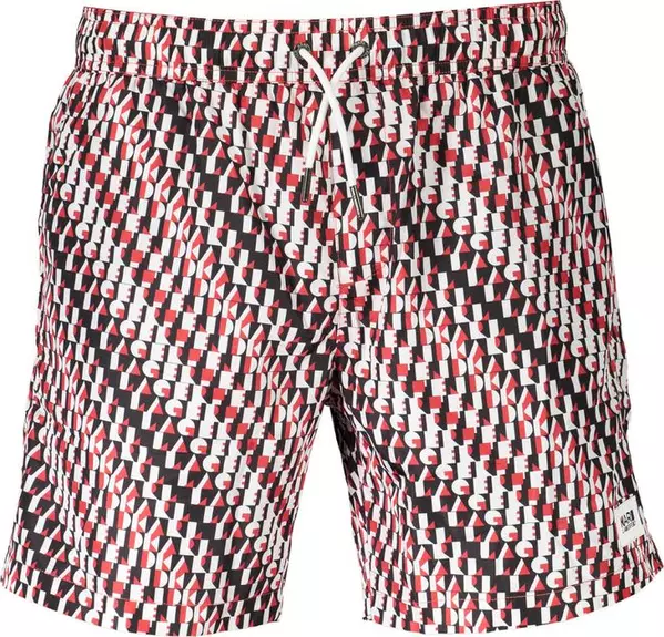 Black Polyester Men's Swim Boxer