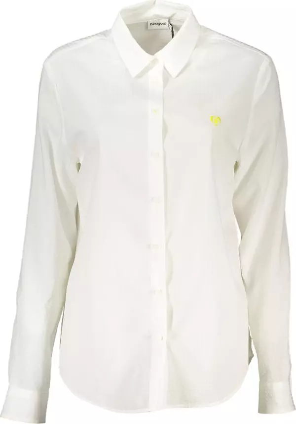White Viscose Women Shirt