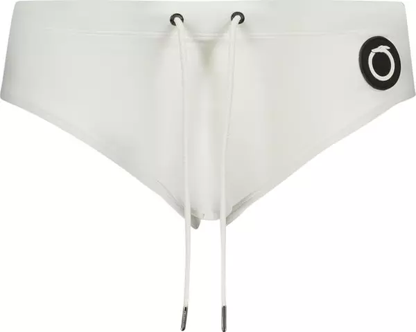 White Poliammide Men's Swim Briefs