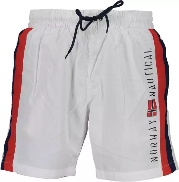 White Polyamide Men's Swim Boxer
