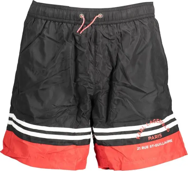 Black Polyester Mens Swim Boxer
