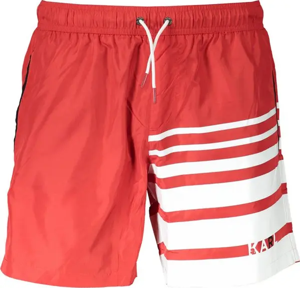 Rosso Poliestere Men's Swim Boxer