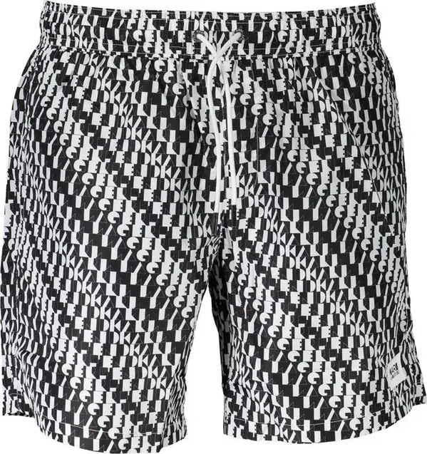White Polyester Men's Swim Boxer