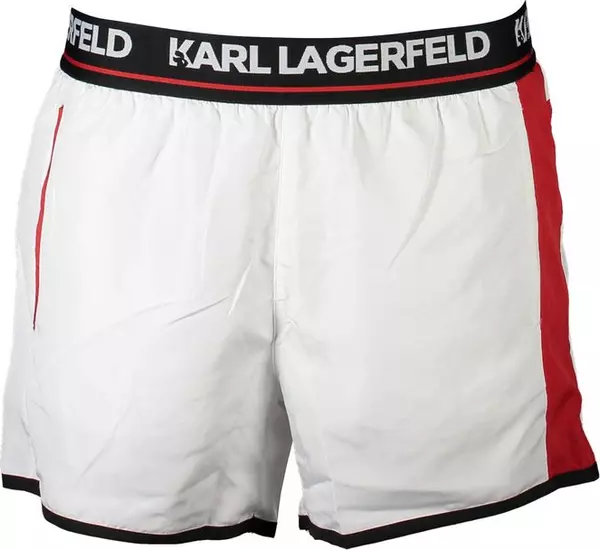 Bianco Poliestere Men Swim Boxer