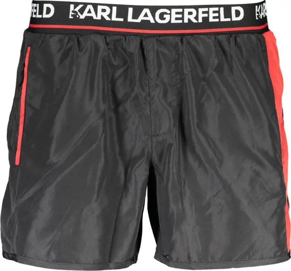 Nero Poliestere Mens Swim Boxer