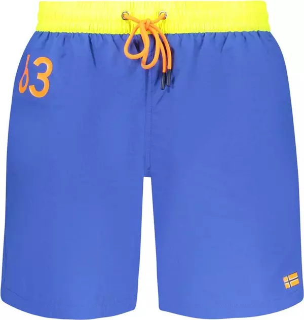 Blu Poliammide Men Swim Boxer