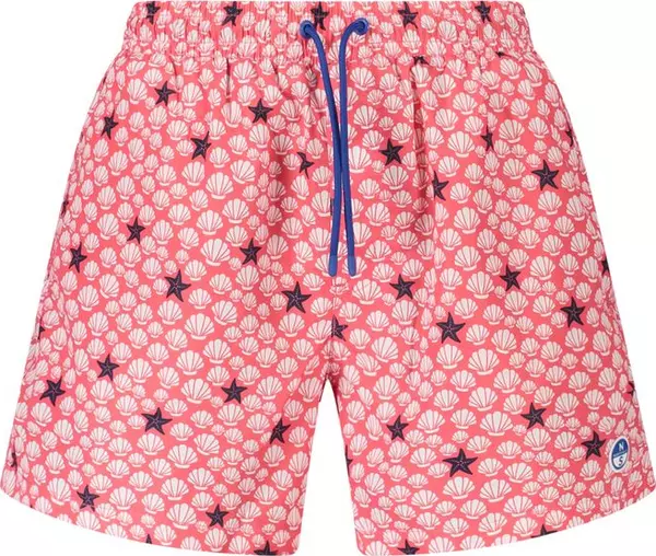 Rosso Polyester Men Swim Trunk