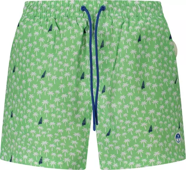 Verde Polyester Men Swim Boxer