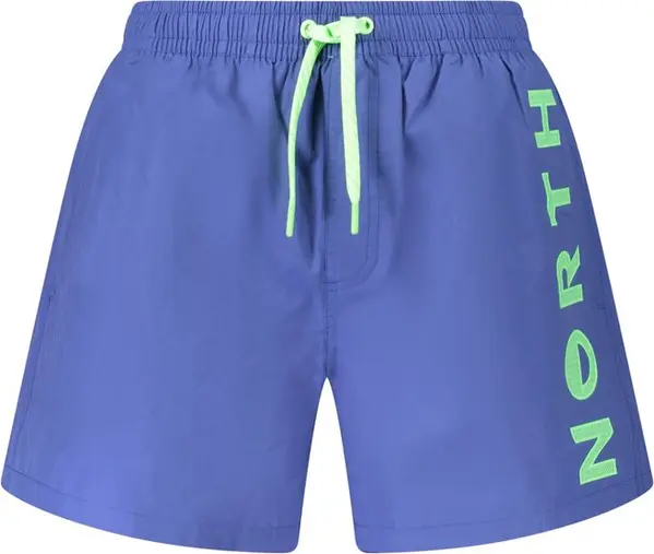Blue Nylon Men's Swim Trunk