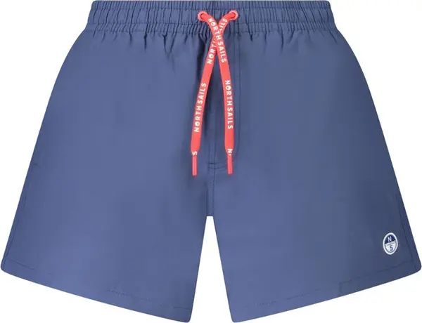 Blue Nylon Men's Swim Boxer