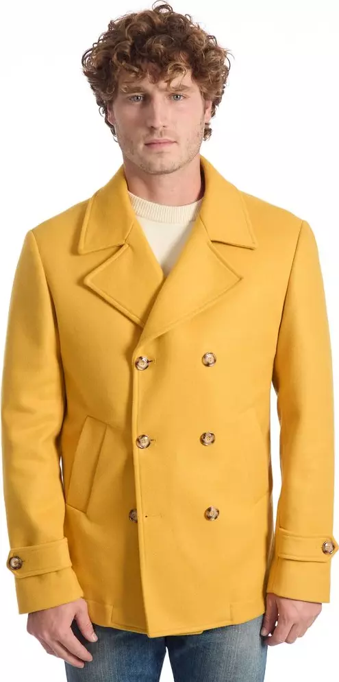 Yellow Wool Men's Jacket