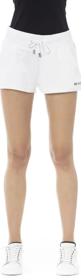 White Cotton Women's Sweatshorts