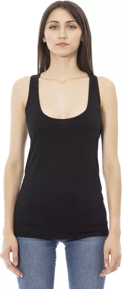 Black Viscose Women Top