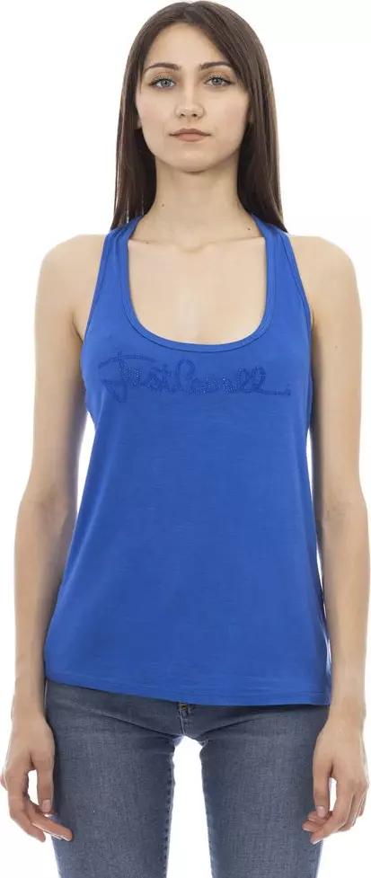 Blue Viscose Women Top