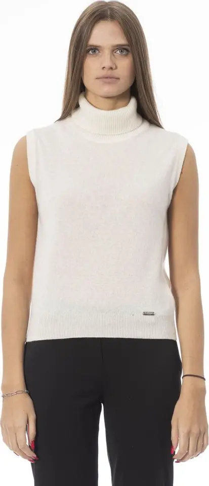White Wool Women Sweater