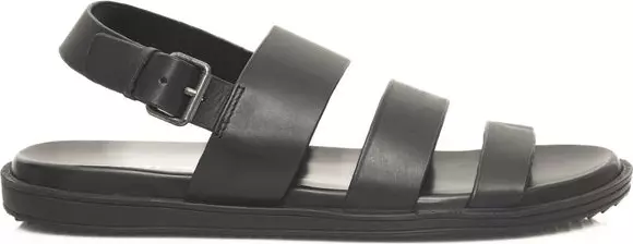 Black Cowhide Men Sandal
