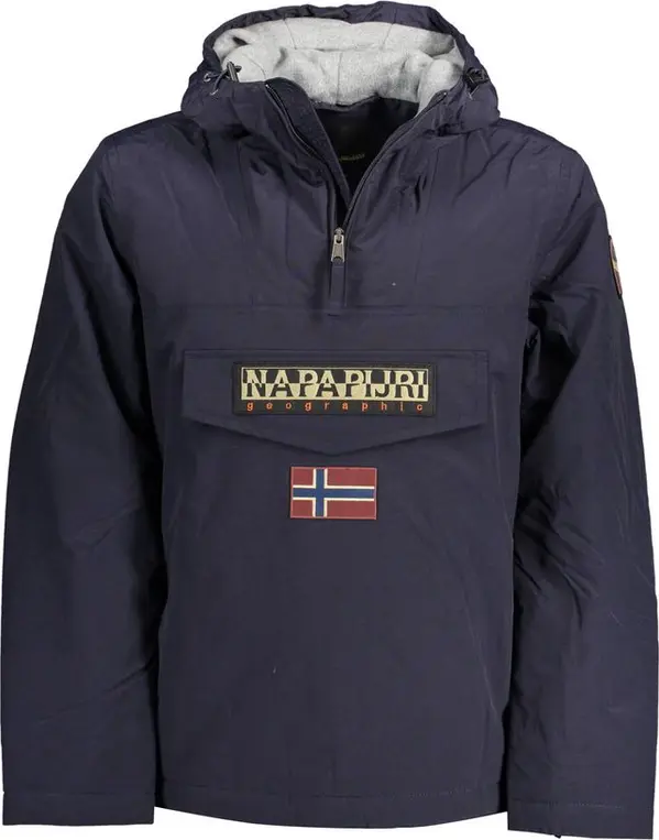 Blu Polyamide Men's Jacket