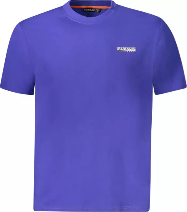 Blue Cotton Men's T-Shirt