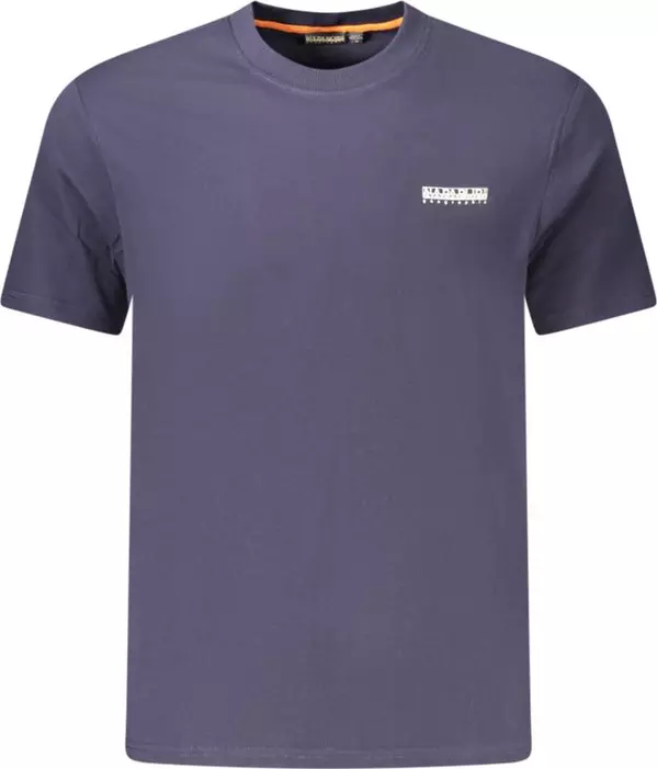 Blue Cotton Men T-Shirt