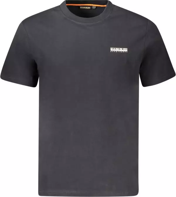 Black Cotton Men T-Shirt