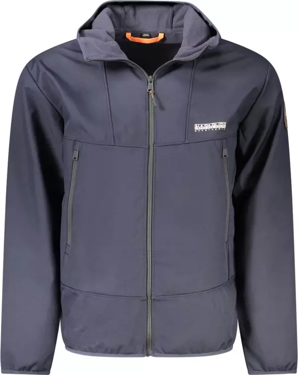 Blu Polyester Men's Jacket