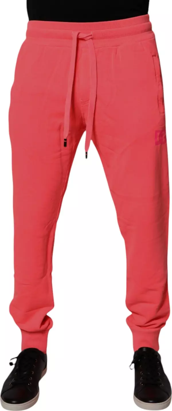 Neon Red Cotton Jogger Men Sweatpants Pants