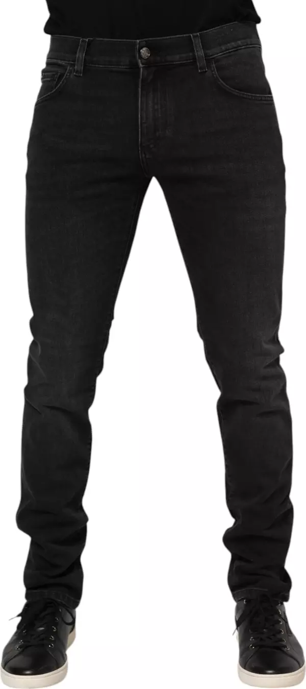 Black Cotton Skinny Men Denim Trouser Jeans