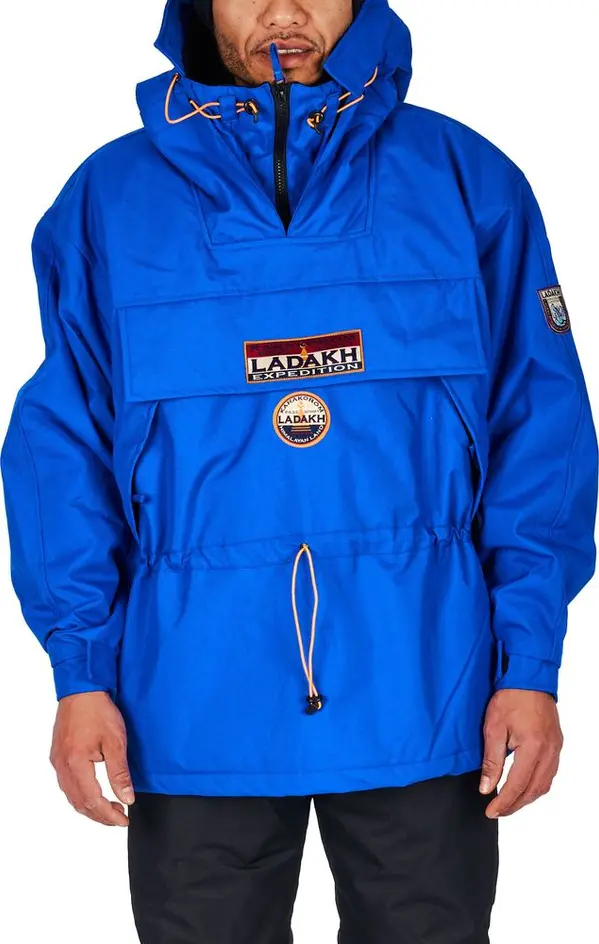 Blue Polyester Men's Jacket