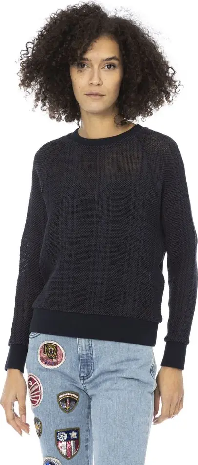 Blue Cotton Women Shirt