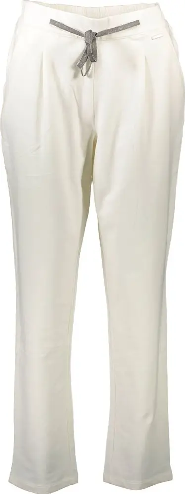 White Cotton Women's Trousers