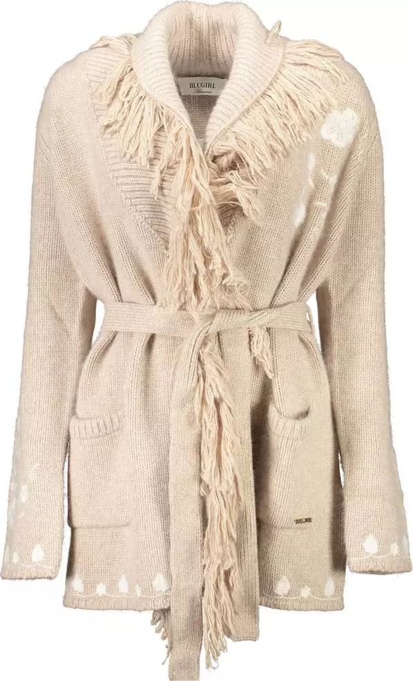 Beige Polyamide Women Cardigan