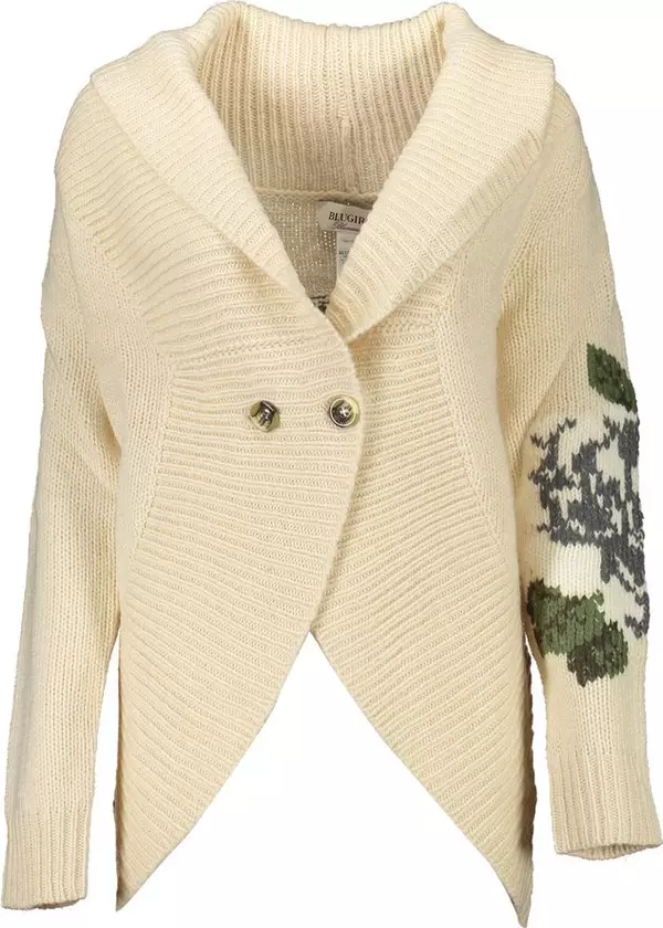 Beige Acrylic Women Cardigan