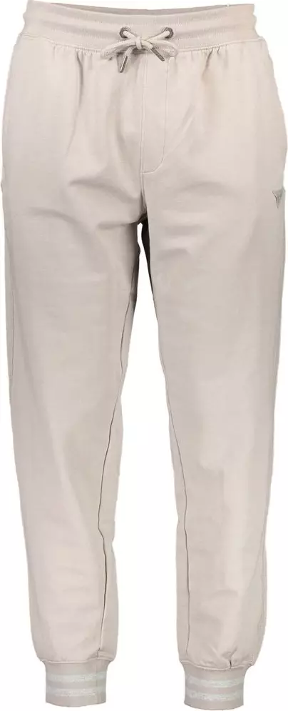 Beige Cotton Men's Trackpants
