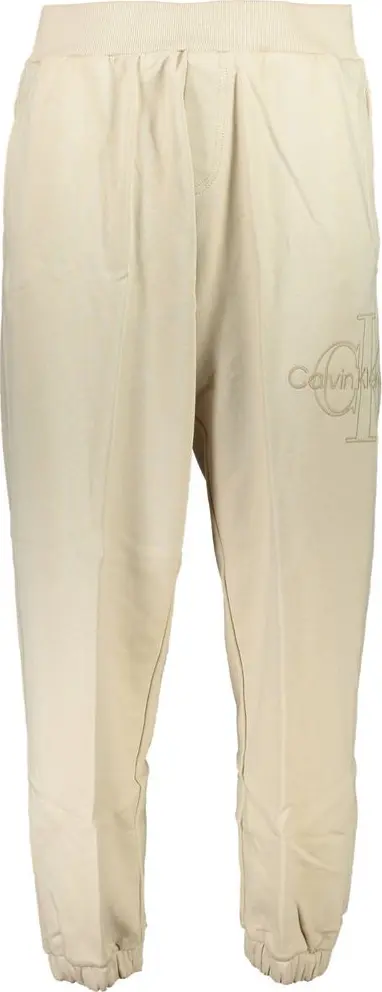 Beige Cotton Men's Sweatpant