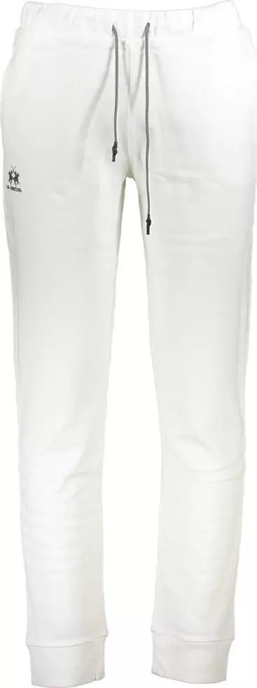 White Cotton Men's Track Pant