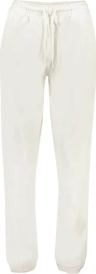White Cotton Women's Track Pant