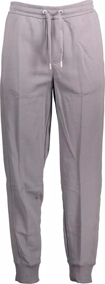 Grigio Cotton Men Sport Trouser
