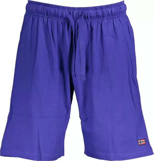Blue Cotton Men's Bermuda Shorts